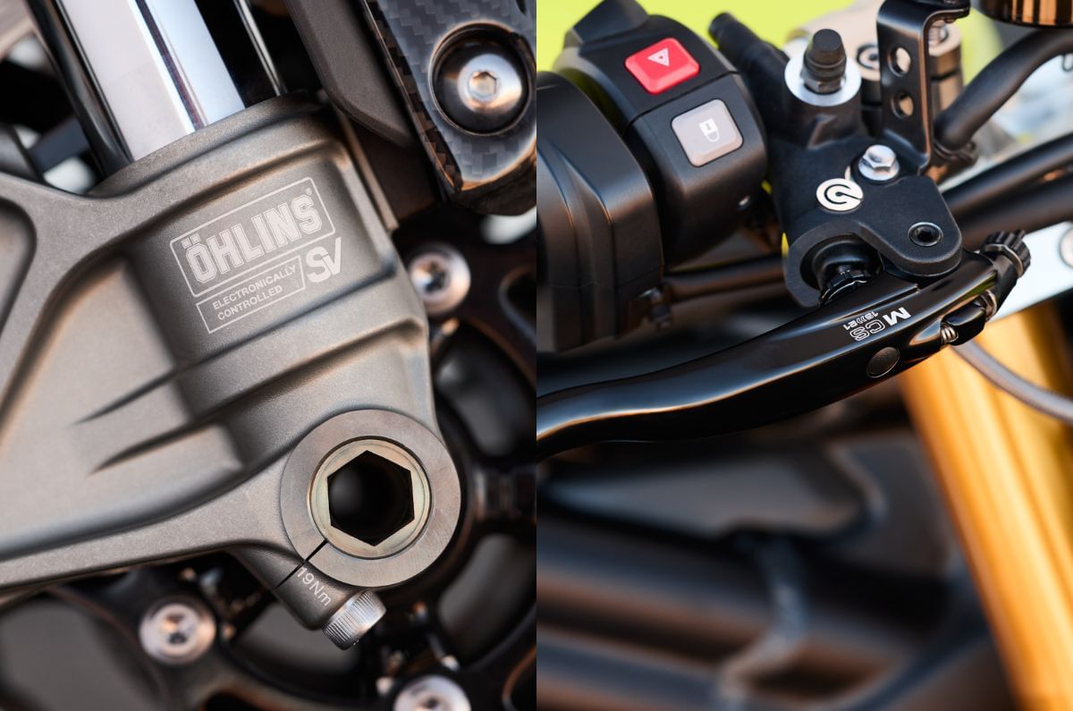 Brembo Stylema calipers and a Brembo MCS span and ratio adjustable lever.